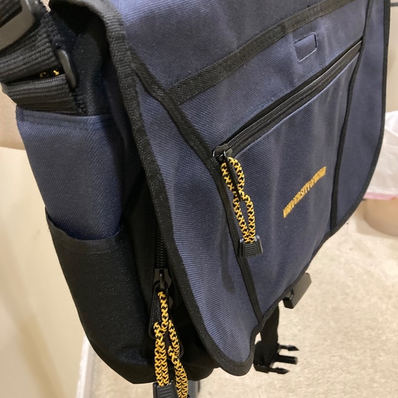 University of Michigan Messenger Bag, Blue, 17" x 14" x 4" - Picture 8 of 15